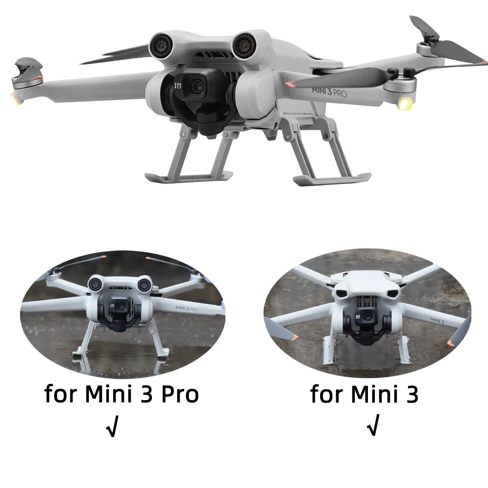 Dji Mini 3 Pro Train d'atterrissage Pliable Hauteur Extension Jambes  Atterrissage Chute Résistant aux rayures Et Protéger Trépied Tête Et Caméra Pour  Dji Mini 3 Pro Drone