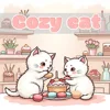 COZY CAT Bold-easy Patterns Coloring Book for Adults Cute Drawing Book Perfect Gift for Party and Birthday 1