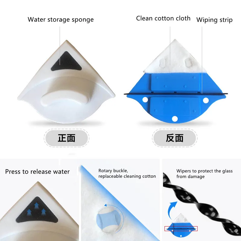 Double Side Magnetic Window Cleaner Brush for Effortless Cleaning