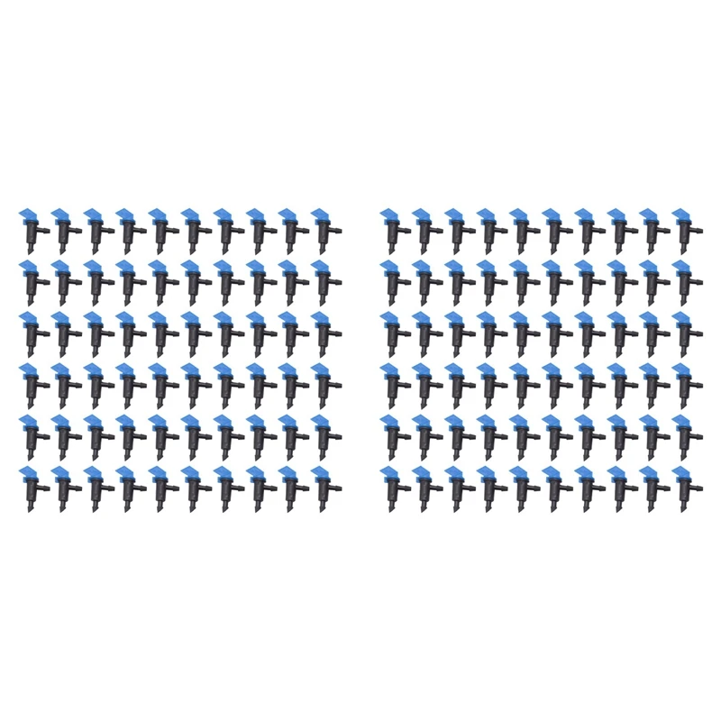 

120 Pieces Irrigation Drip Emitter Garden Flag Irrigation Dripper, Trees And Shrubs (Blue Black,2GPH)