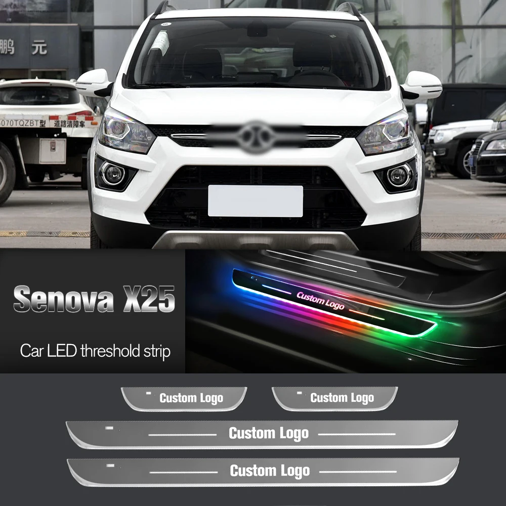 

Car Door Sill Light For BAIC Senova X25 2015-2020 2016 2018 2019 Customized Logo LED Welcome Threshold Pedal Lamp Accessories