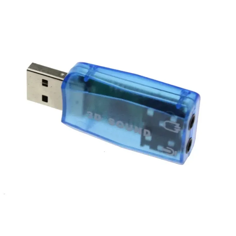 미니 외부 3D USB 사운드 카드 5.1 채널 오디오 카드 어댑터, PC 컴퓨터용 3.5mm 스피커 마이크 이어폰 인터페이스