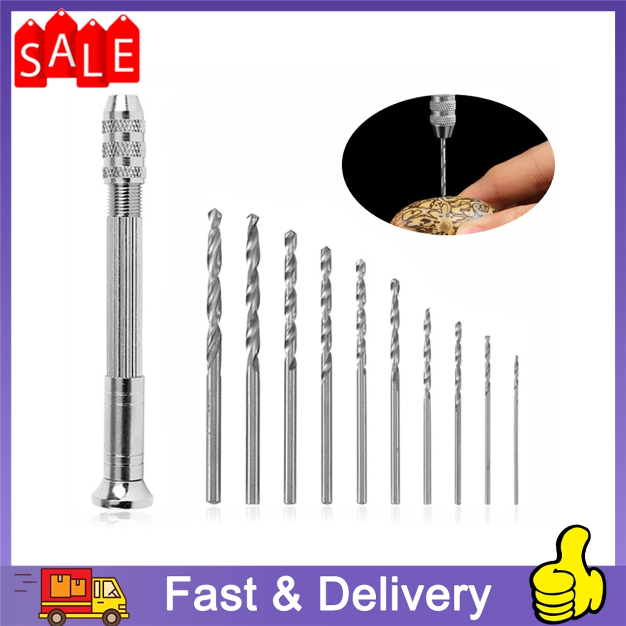 

1/11Pcs 0.3mm-3.2mm Mini-Micro Hand Drill Woodworking Drilling Tools For Models Hobby DIY Jewelers Diamond Drilling Rotary Tools