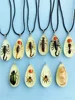 Gothic Vintage Necklace Scorpion Spider Ant Charm Resin Necklace Fashion Real Insect Specimen Jewelry Gift Rope Chain Choker New 1