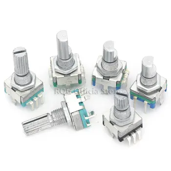 5PCS/LOT 20 Position 360 Degree Rotary Encoder EC11 w Push Button 5Pin ...