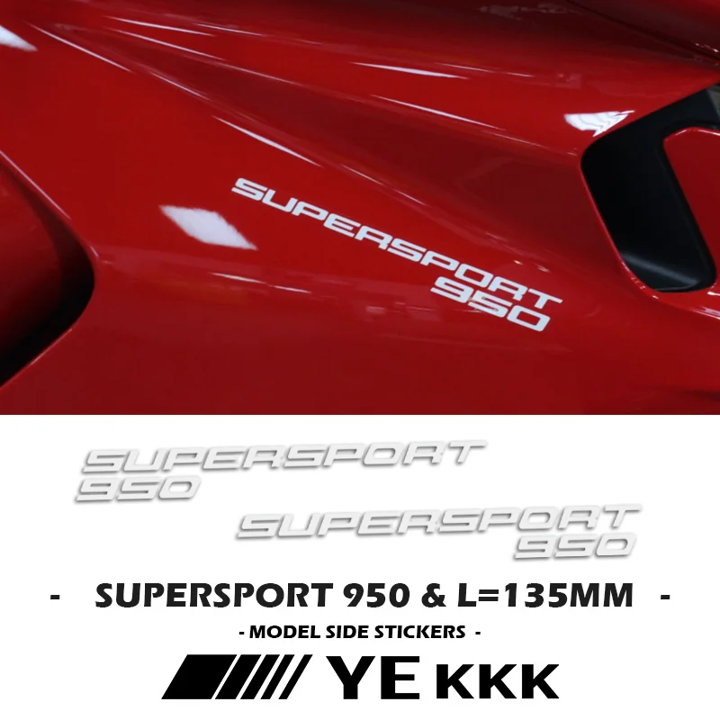 135MM Two inscriptions Supersport 950 For Ducati SUPERSPORT 950  950S MODEL SIDE STICKERS shell Sticker Decal Replica Custom