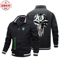WRC rally Skoda racing logo jacket loose long sleeve top stand-up collar jacket skoda logo jacket 2
