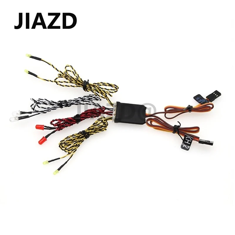 

1/8 1/10 RC Car 8 LED Light System Front and Rear Lamp Turn Signals Brake Lights For Tamiya Kyosho HSP HPI AXIAL RC4WD