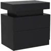 Nightstand Set of 2 LED Nightstand with 2 Drawers, Bedside Table with Drawers for Bedroom, Side Bed Table with LED Light, 5