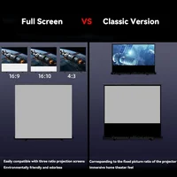 Universal Portable Floor Standing Pull Up Projection Screen Grey Fiber Glass for Normal / UST Projectors 4K 3D Support All Sizes - Image 5