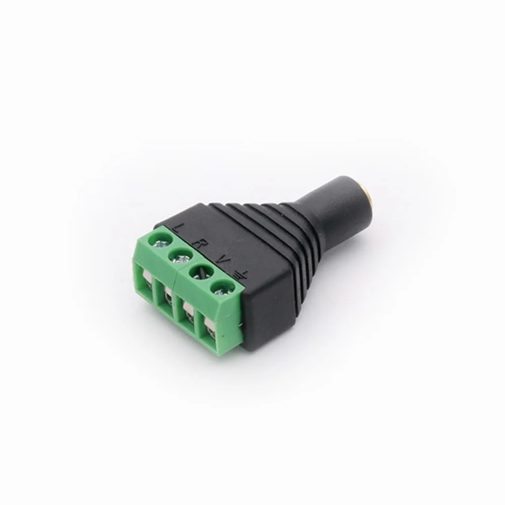 Connector 3.5 mm stereo jack male 4-pin to AV