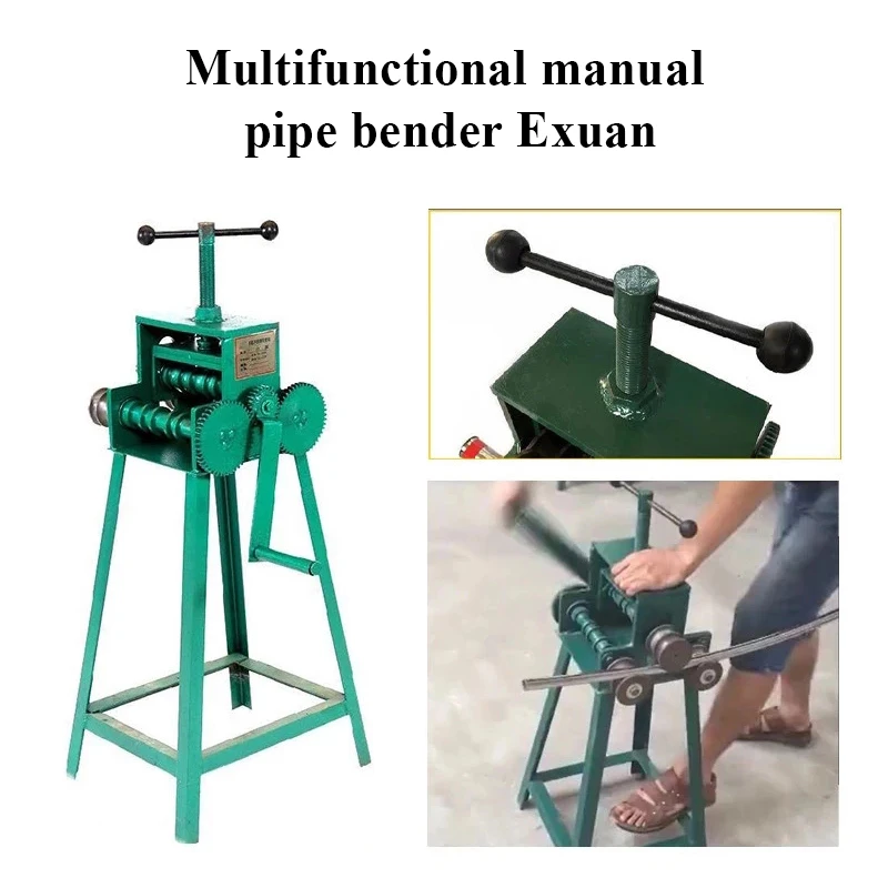 Handcrank Pipe Bender Multifunction Manual Curved Pipe Bending Tool