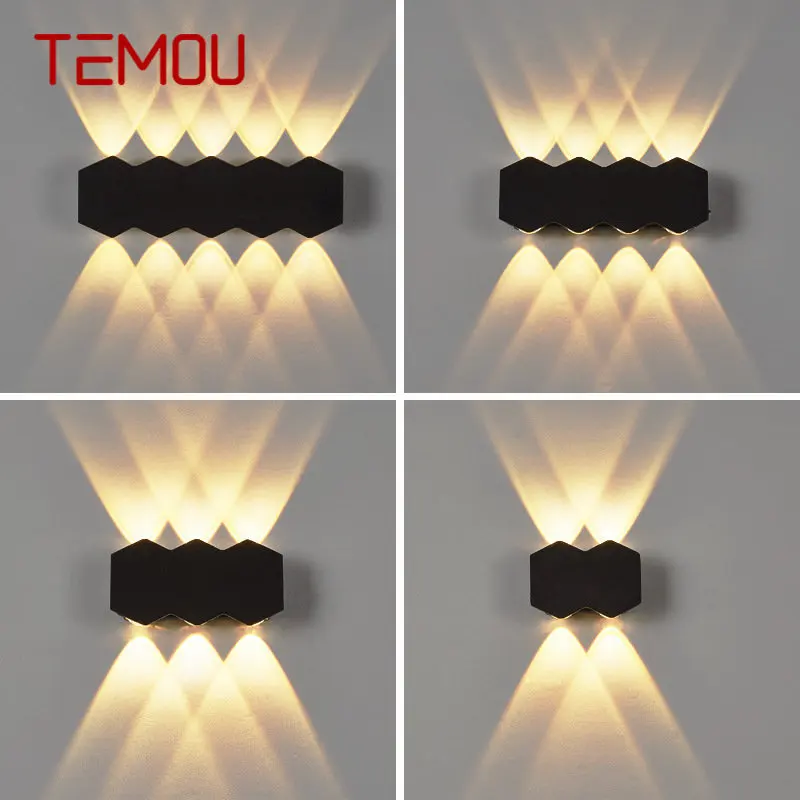 TEMOU Wall Light Fixture Creative Modern Outdoor Waterproof Sconces Lamp Decorative For Home Corridor