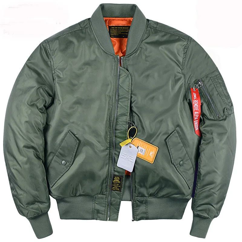 MA1 Bomber Jacket Men's Thickened Cotton Pad Coat  Autumn and Winter Baseball Uniform  Coat for Men 5