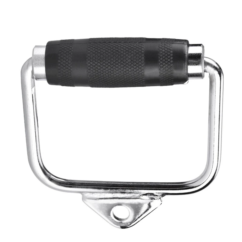 

Pulldown Cable Machine Steel Handle, Heavy Duty Cable Machine Attachment Grip with Rubber for Weight Lifting Bars Pulley