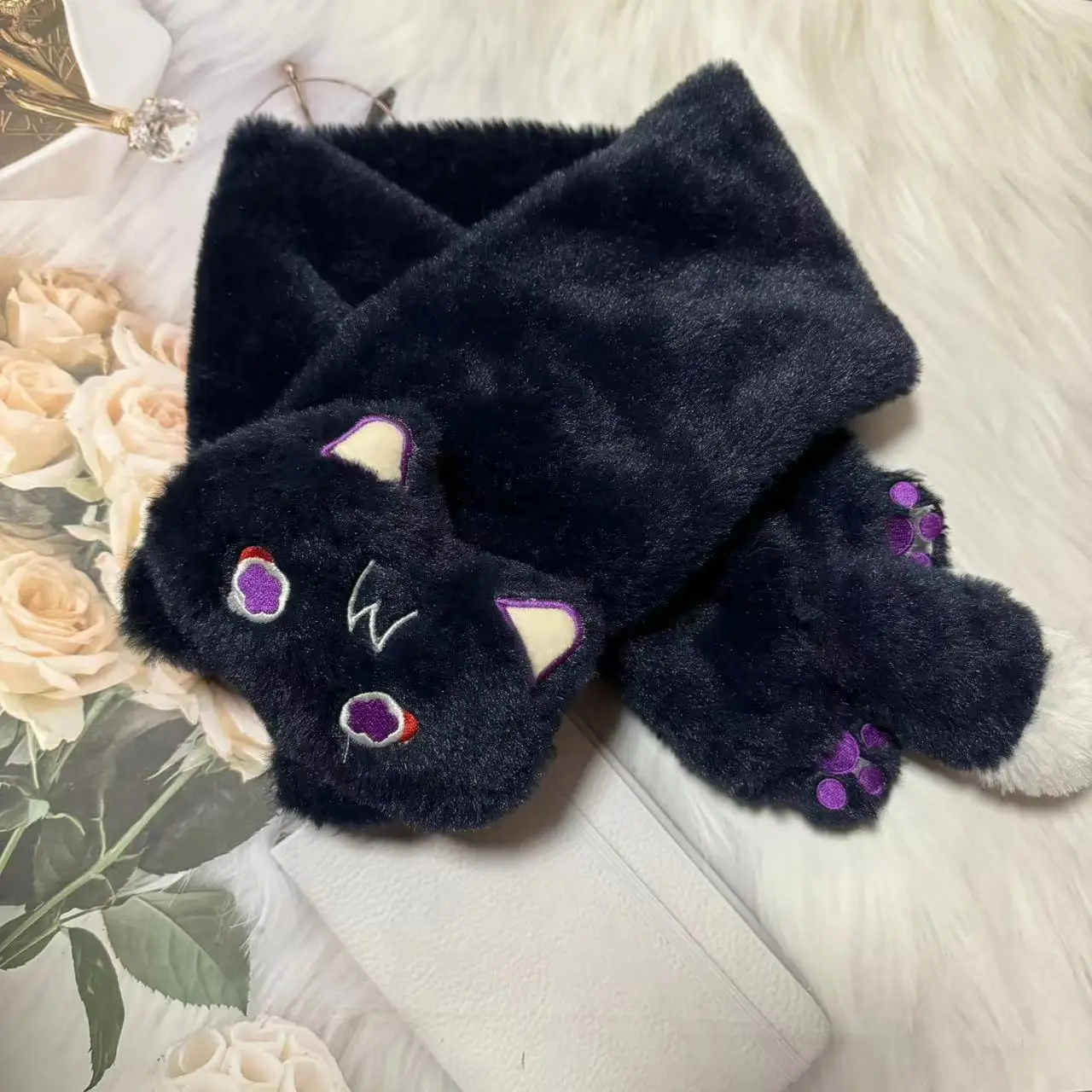 

Genshin Impact Balladeer Cat Series плюшевый короткий теплый шарф Зимний шарф унисекс шарфы студенческий косплей подарок милый аниме