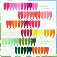 Vendeeni – ensemble de vernis Gel d'été végétalien à haut pigment, boîte OEM, marque privée gratuite, TPO HEMA 36 couleurs, Collection de vernis à ongles Gel néon 6