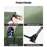 WESTTUNE Camping Cot Portable Folding Bed Outdoor Ultralight Compact Tent Bed for Camping Travel Backpacking Hiking Sleeping Cot 4