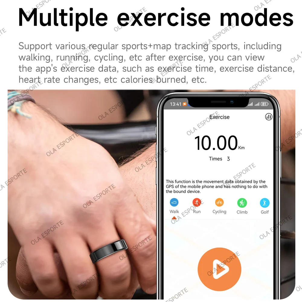 New Smart Ring Men Women, Heart Rate Blood Oxygen and Sleep Monitoring Smartring IP68 & 5ATM Waterproof, Multi-Sport Modes Rings
