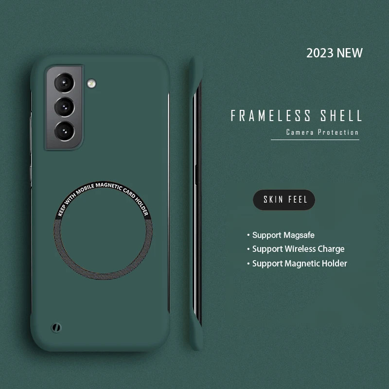 Enhance your device protection with our Premium Magnetic Frameless Matte Phone Case.