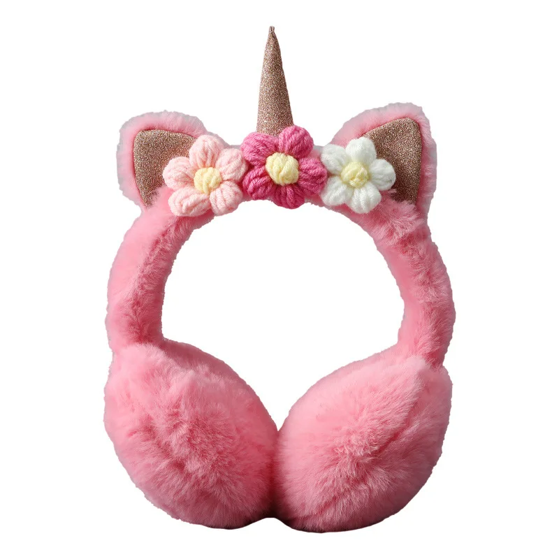 Winter Unicorn Earmuffs Warm Earmuffs Sequin earmuffs Cute earmuffs Warm and cold plush