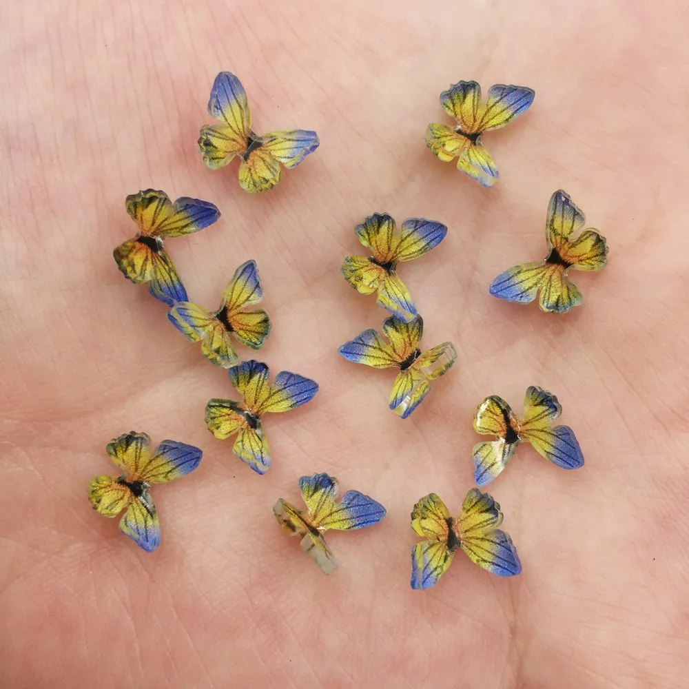3D Colorful Glitter Mini Wheel Butterfly Nail Art AB Miniature Pattern Applique DIY Manicure Rhinestone Scrapbook Decor Craft ornament crafts miniature ornament resin wedding buttons resin crafts resin ornaments