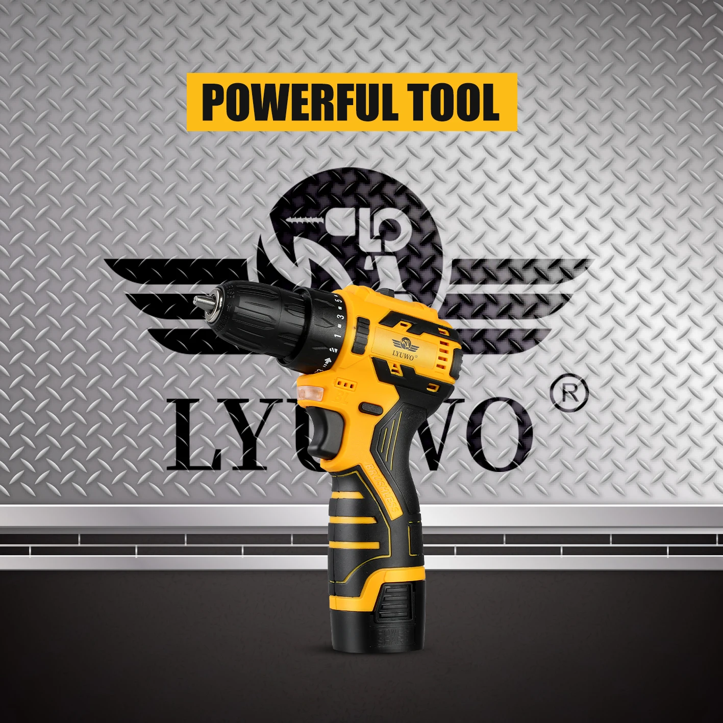 LYUWO 16.8V Brushless Electric Drill 35NM Cordless Drill Mini Electric Screwdriver Lithium Ion Battery Home Electric Drill 2