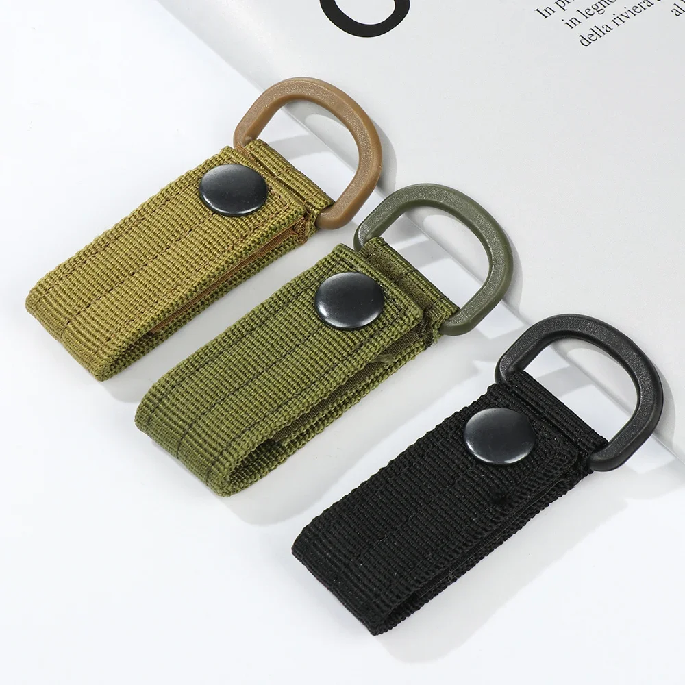 Multifunctional Nylon Webbing Carabiners Portable Hang Buckle Strap Belt Clips Keychain Clip Supplies Outdoor Sports Accessories