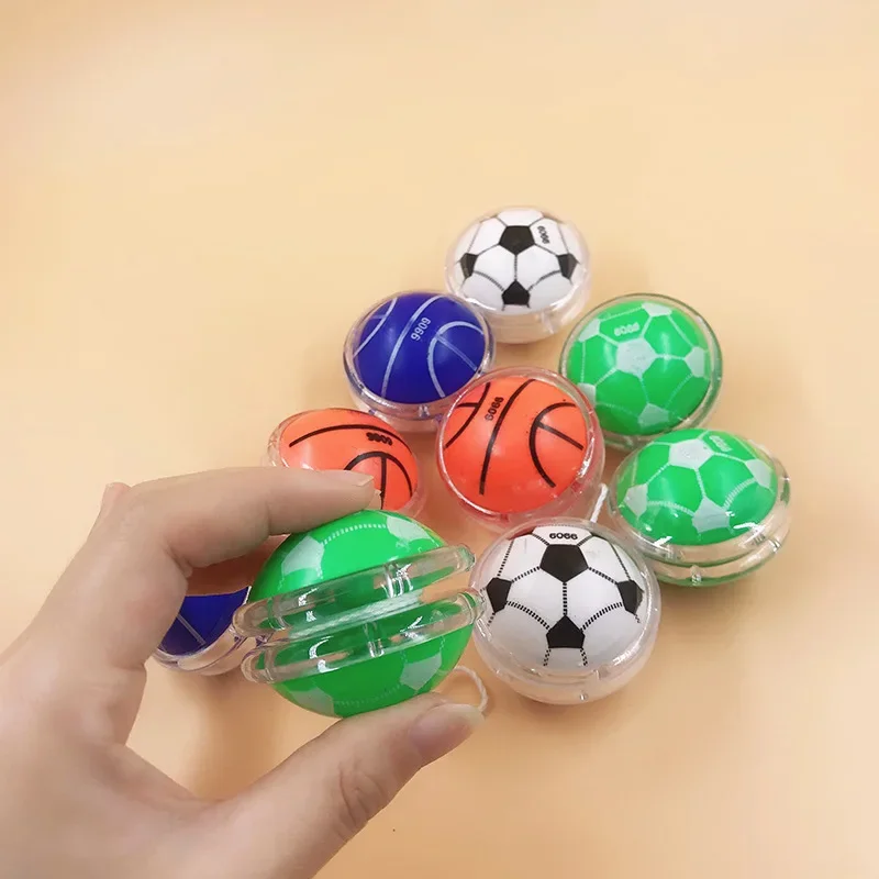 Children Small Yo-Yo Ball Cartoon Football Basketball Patterns Yo-Yo Ball Develop Hand-eye Coordination and Intelligence Toy