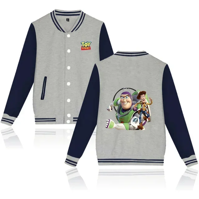 Disney Toy Story Buzz Lightyear Varsity Baseball Bomber Jacket Men Women Hip Hop Harajuku Jackets Kids Boys Girls Single Coats