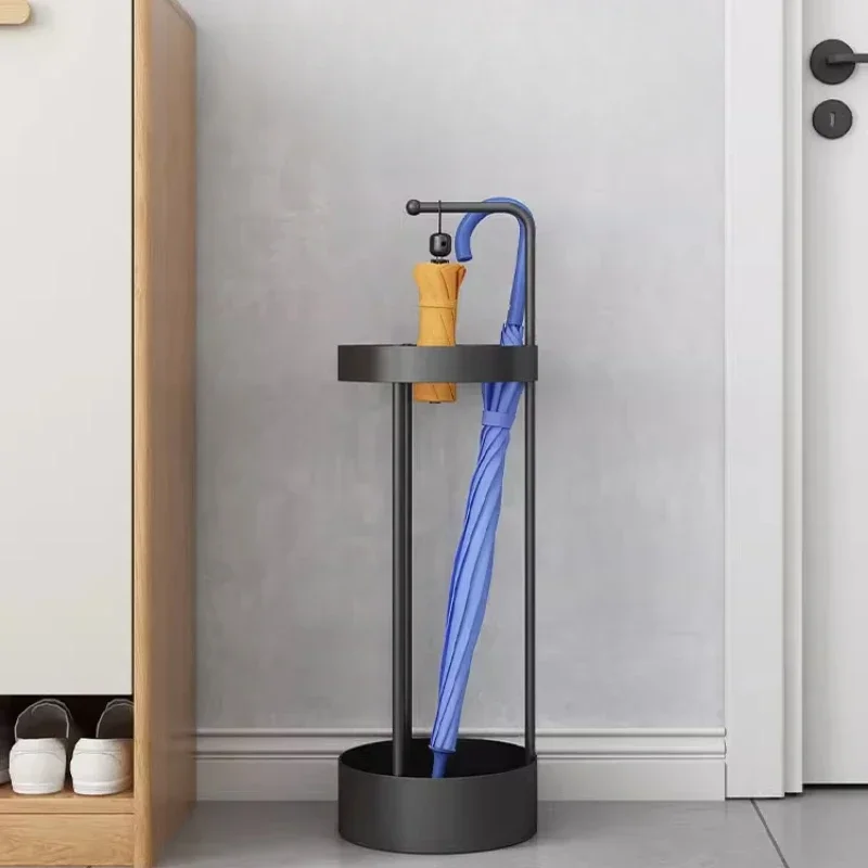 Nordic Iron Umbrella Holder Luxury Light Parasol Stand with Stable Base Fashionable Home Storage Accessory Entryway Rack