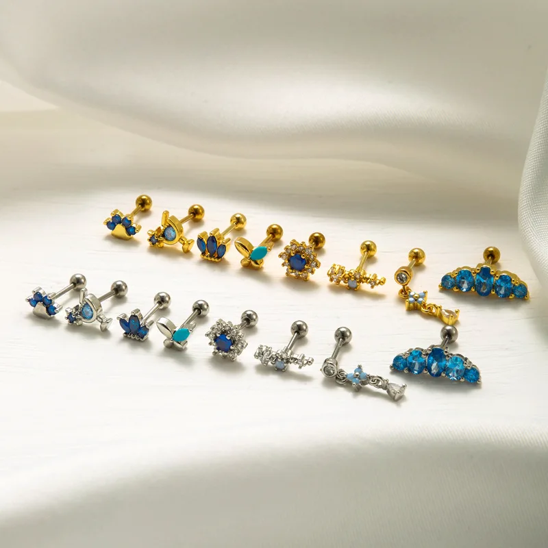 Boucles D'oreilles En Argent U00e0 Zircon Cubique D'imitation En