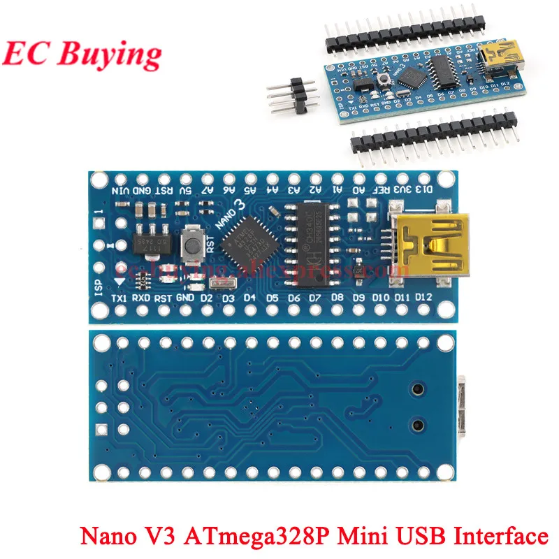 1-10 Stück Nano V3.0 Mini Typ-C Micro USB ATmega168P ATmega328P MCU Core Development Board CH340 16 MHz verbessertes Modul für Arduino – Detail 6