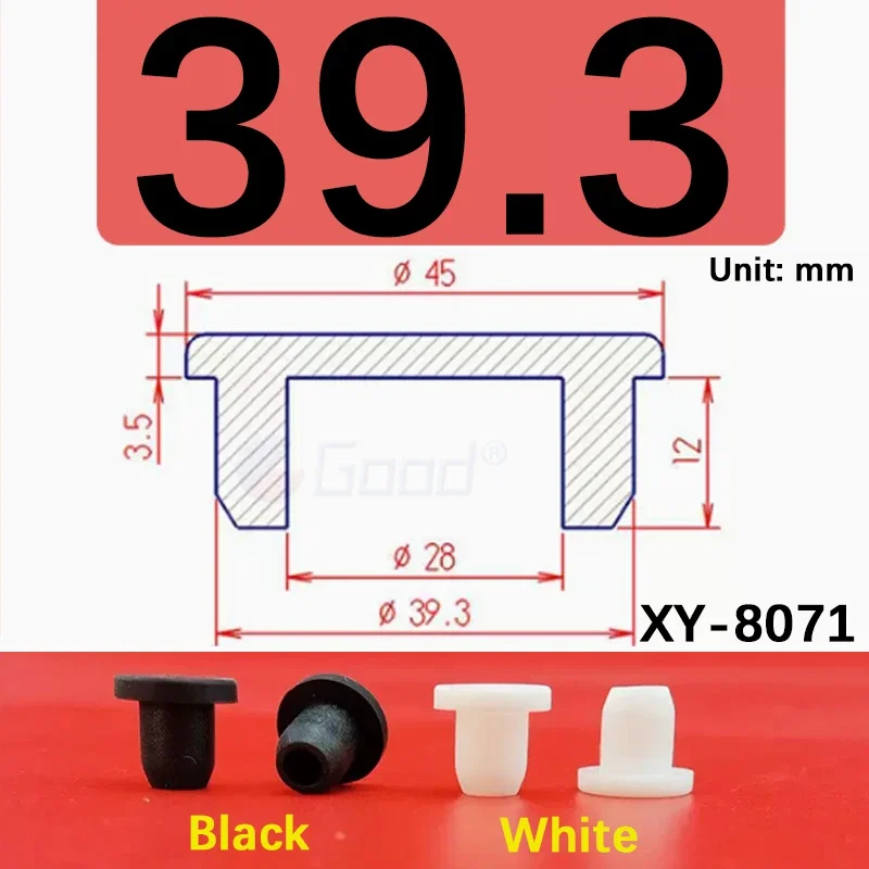 Black Silicone Rubber Hollow Stopper Plug | Sealing Caps & Dust Protectors