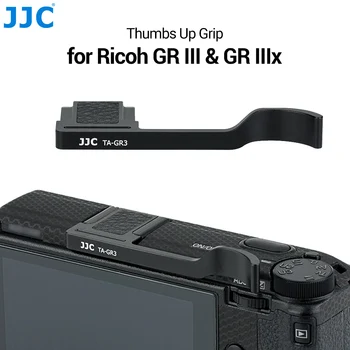 JJC Thumbs Up 그립 핸드 그립 홀더 Ricoh GR IIIx III II GR3x GR3 카메라 액세서리, 알루미늄 핫슈 커버 핫슈 캡