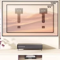 Ultra thin art wallpaper TV Stand For 40-100inch LCD TV Wall Mount Bracket Large Load Solid Support Wall TV Mount Steel Bracket - Image 5
