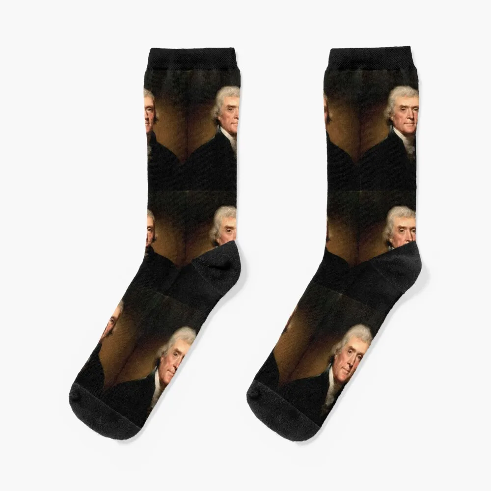 

Thomas Jefferson Socks designer floral Novelties Socks Man Women's
