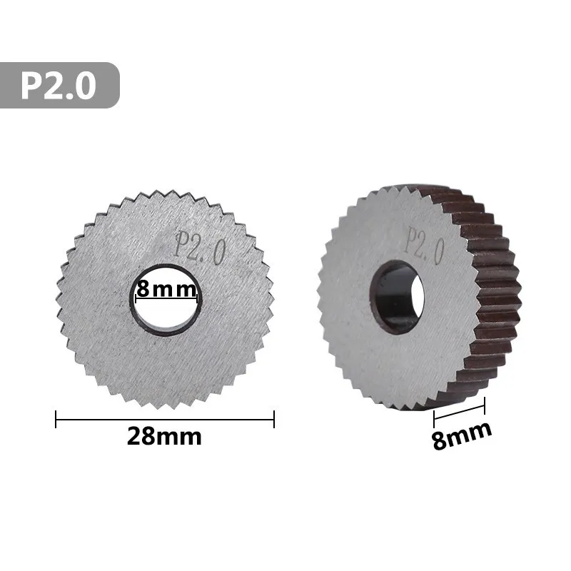 Wheel Lathe Knurling Tools 2.0mm Gear Shaper Cutter Straight Knurling Knife Inner Hole Embossing Wheel