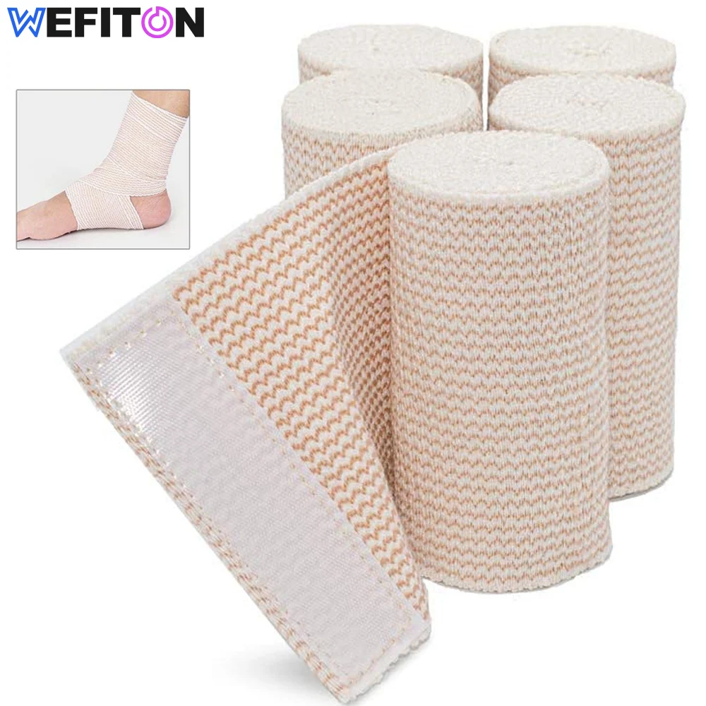 

1 Roll Elastic Compression Bandage Wrap,Athletic Sport Support Tape for Ankle Wrist Arm Leg Sprains First Aid Bandages Measure