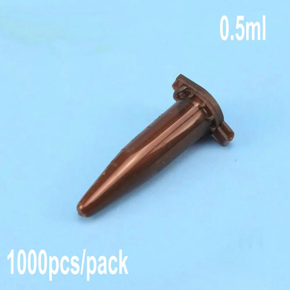

1000pcs/pack 0.5ml plastic brown lucifugal centrifuge tube Micro Laboratory sample container with cap