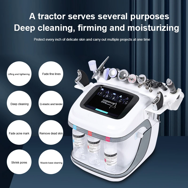10 In 1 Aqua Peeling Lift Skin Bubble Moisturizer Oxygen Machine Skin Care Cleansing Facial Dermabrasion Equipment facial beauty instrument