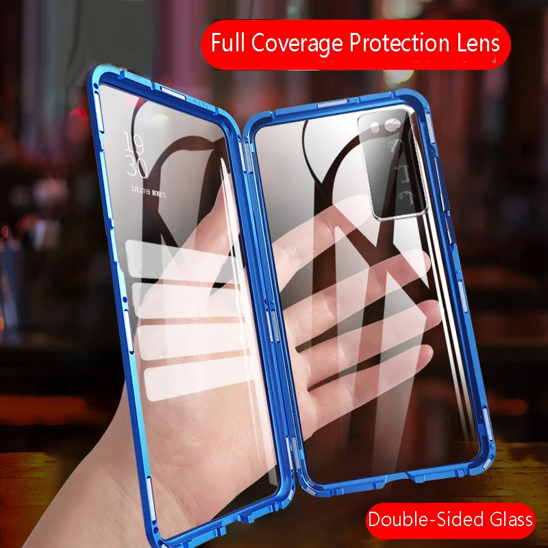 360 Full Case For Xiaomi Redmi 14C 14R Case Double Sided Magnetic Adsorption Metal Capa Tempering Glass Cover For Redmi 14R 14C phone case magnetic case phone protector cover