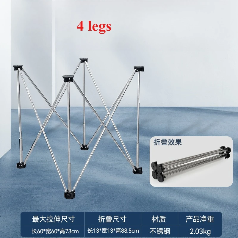 Телескопічний верстак із сумкою для транспортування Складний 6-ногий верстак Workbench Sawhorse Spider Leg Нержавіюча сталь Портативна опора Швидка
