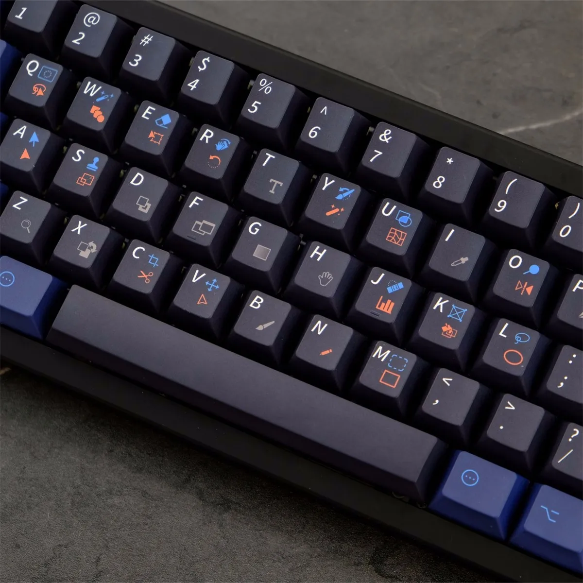 Gmk ps Programador Keycaps Pbt Dye Sublimation Key Caps Cherry Perfil Keycap 61 64 68 84 87 96 980 129 Chaves Set - Imagem 4