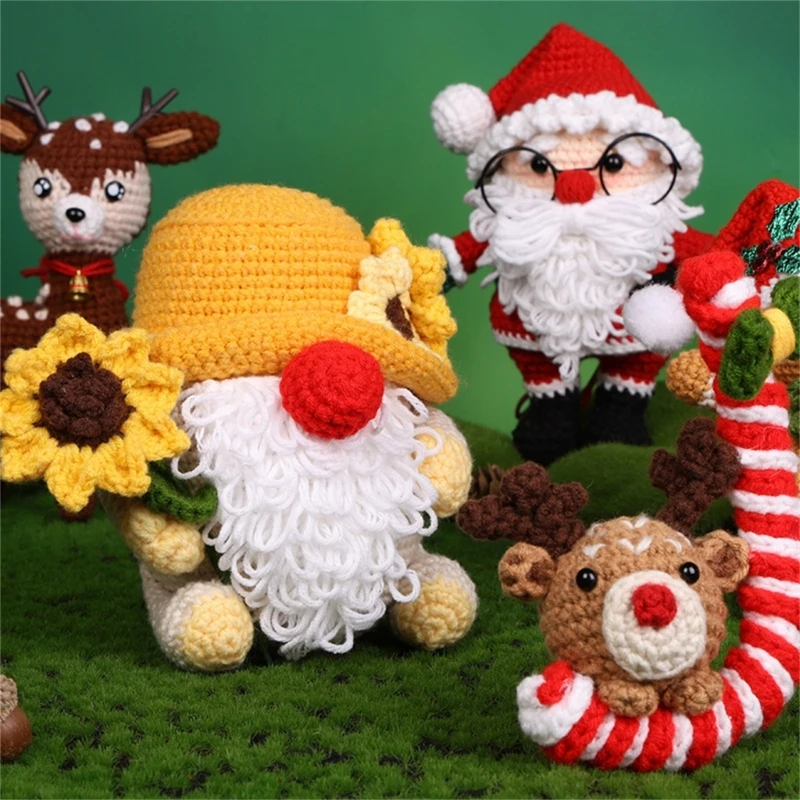 Beginners Crochet Kits DIY Crochet Christmas Kits Including Crochet Hook,  Yarn Balls, Needle, Instructions, Accessories 87HA - AliExpress