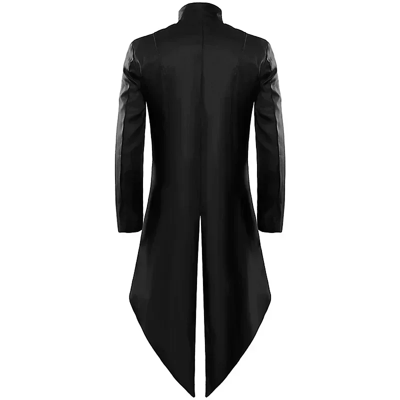 2025 2023 new European and American men's dress medieval retro clothing men's mid-length punk retro tuxedo - Image 5