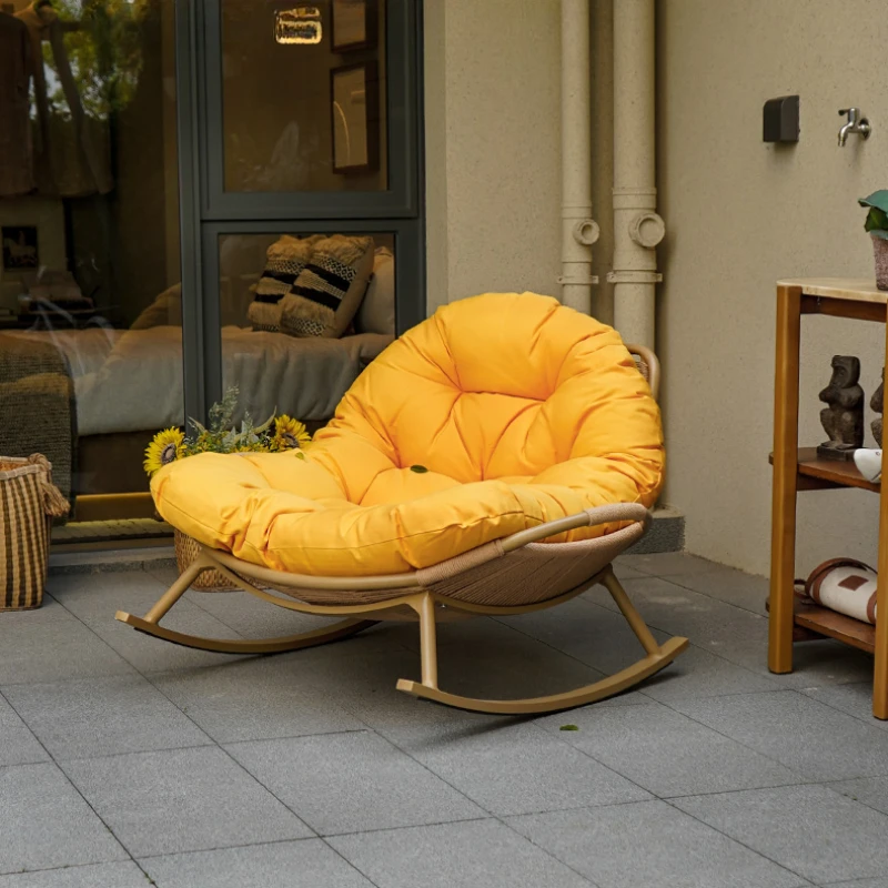 Outdoor Rattan Garden Portable Folding Stool Beach Chairs Sets Swings Chair Casting Terrace Armchairs Wooden Offers Furniture