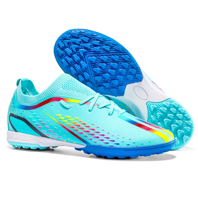 Description Picture 4 of itemHigh Quality Ultralight Mens Soccer Shoes Non-Slip Turf Soccer Cleats for Kid TF/FG Training Football Boots Chuteira Campo