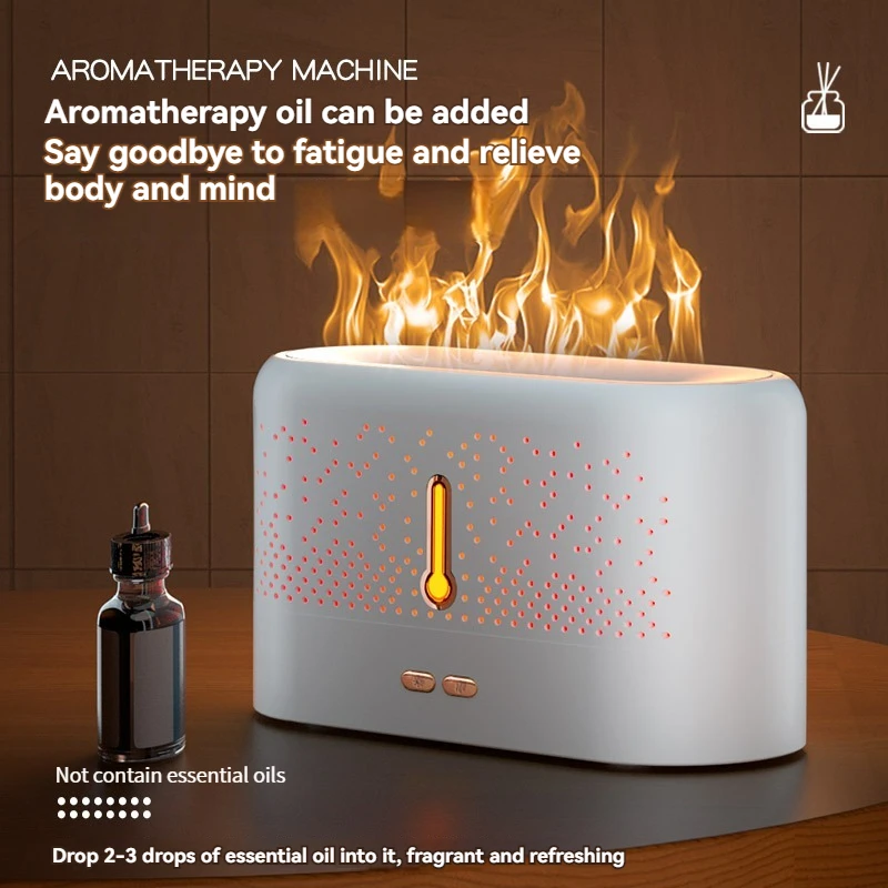 Colorful Flame Air Aroma Diffuser Humidifier Ultrasonic Cool Mist Maker Fogger Led Noiseless Essential Oil Flame Lamp home fragrance products