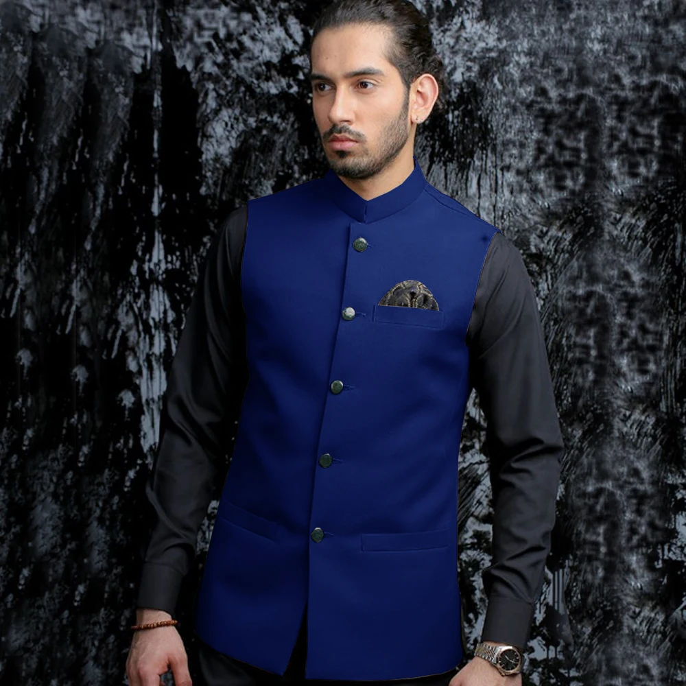 Stand Collar Jackets Men Men's Casual Sleeveless Jacket 5 Buttons Vintage Men's Vest Gilete Suit Vests Dress Up Classic dress vests